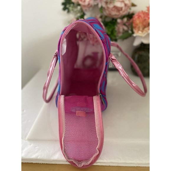 Battat Dolls Pucci Pups Pink and Blue Dog Carrier Plush Bag Only Mesh Zipper GUC - Picture 3 of 16